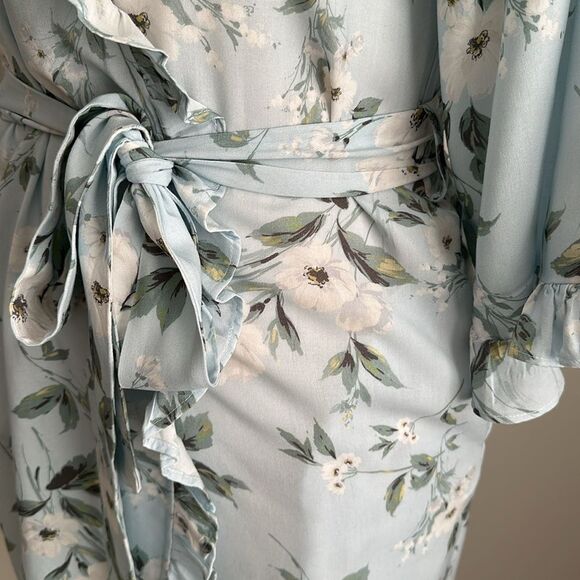 Yumi Kim Night Cap Robe in Primose Blue Size S - Picture 7 of 10